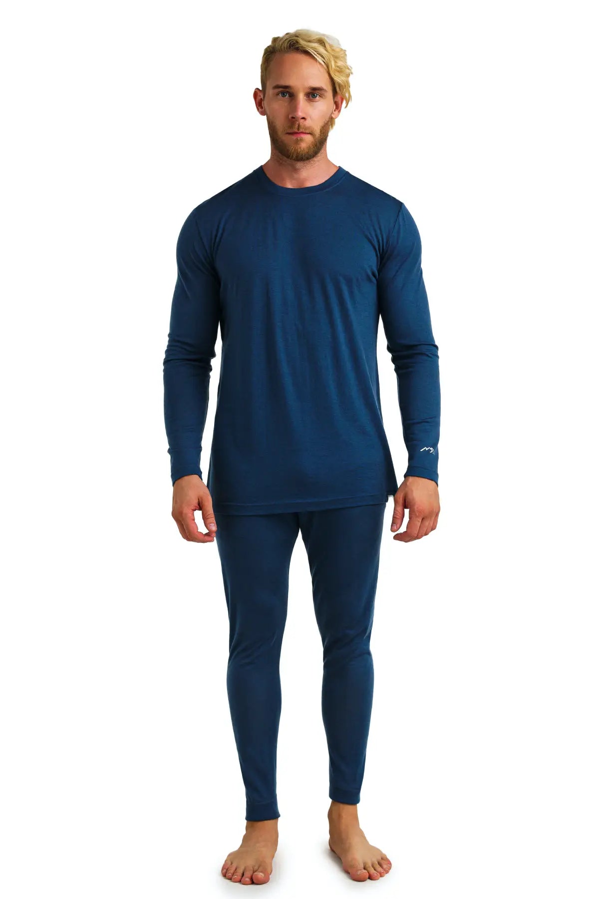 Men's Merino Thermal Set 165 Denim Blue