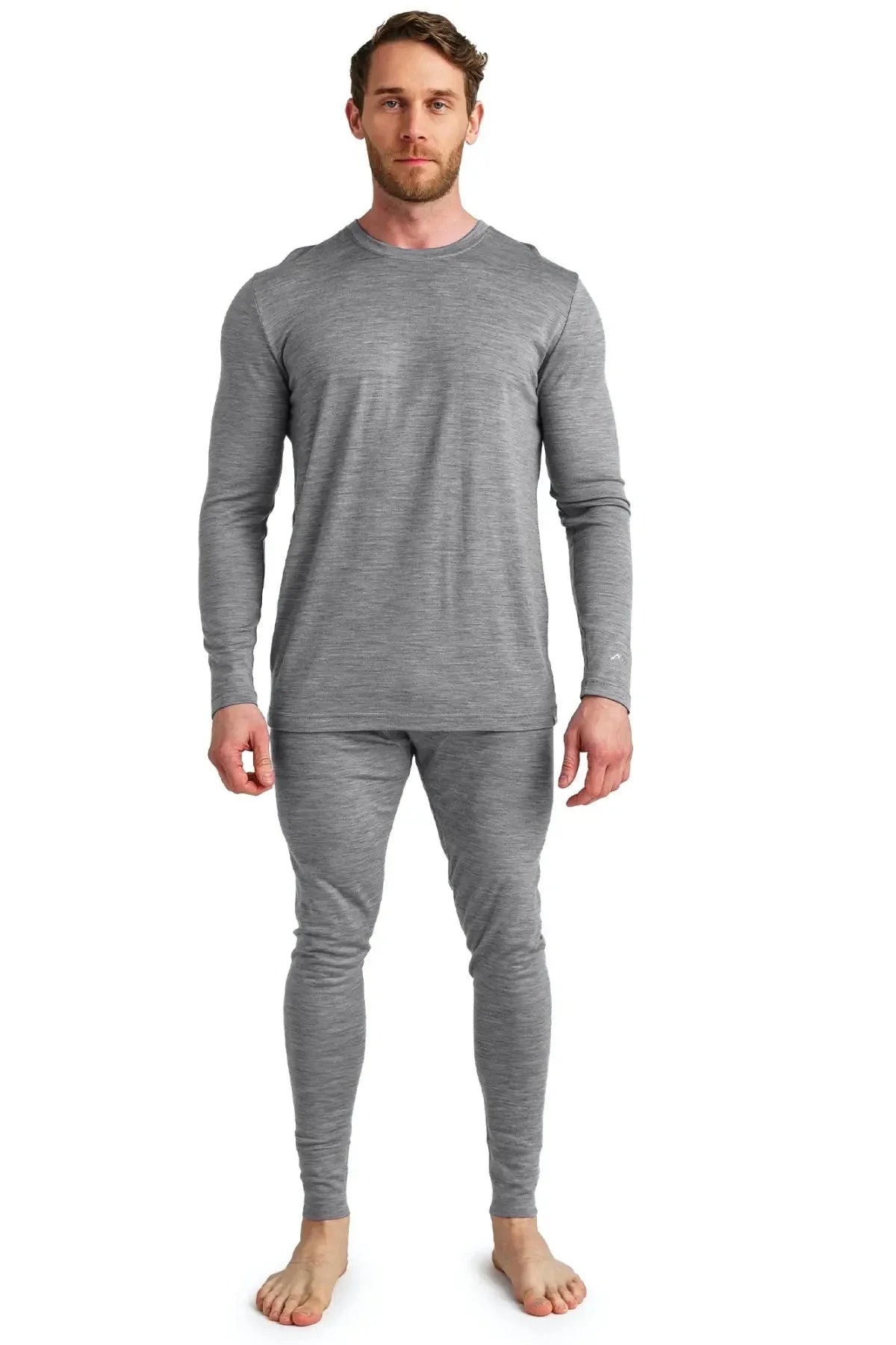 Men's Merino Thermal Set 165 Heathered Grey