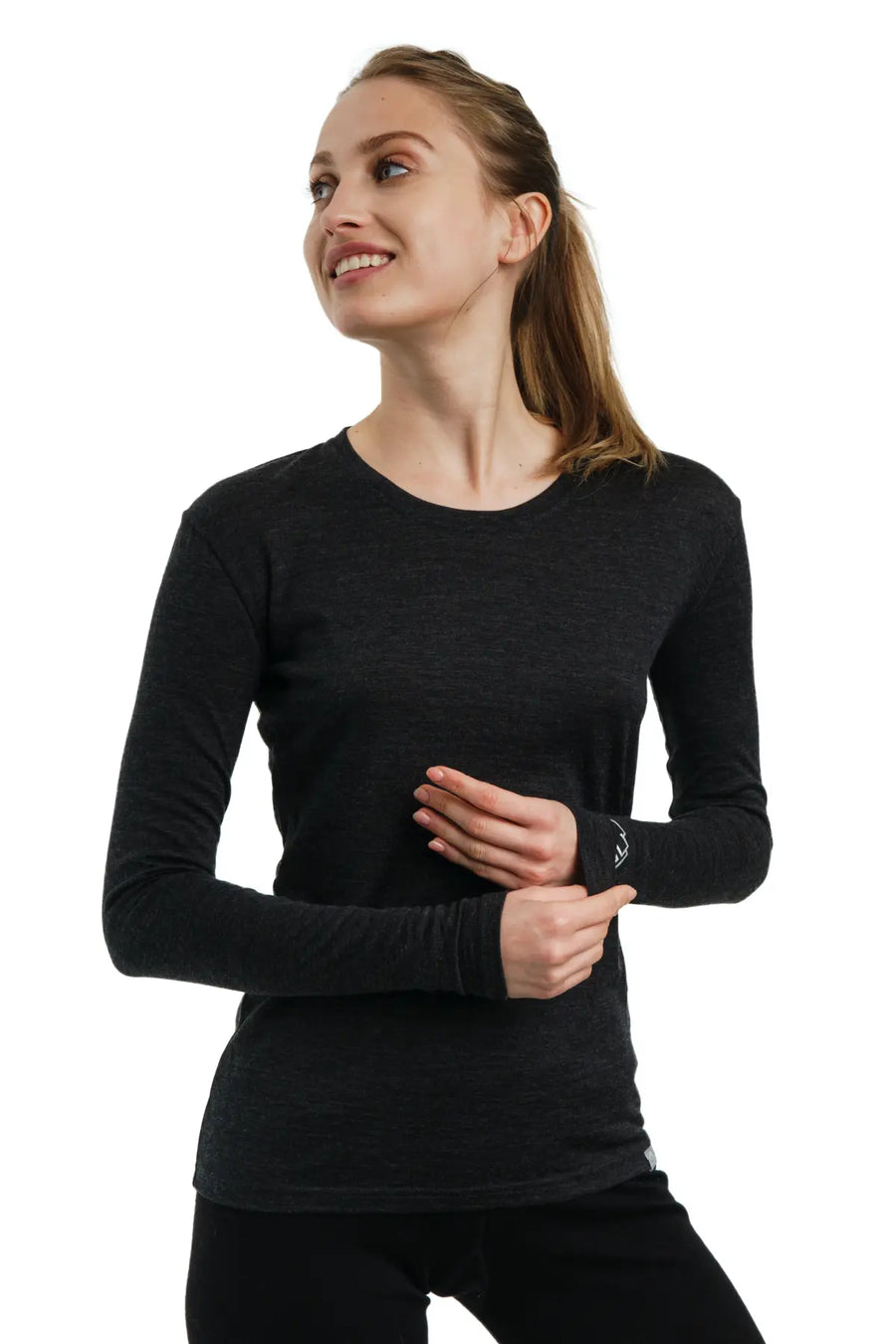 Women's Merino Long Sleeve 165 Charcoal