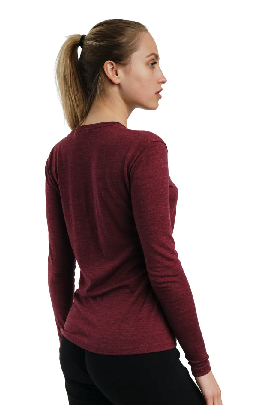 Women's Merino Long Sleeve 165 Burgundy
