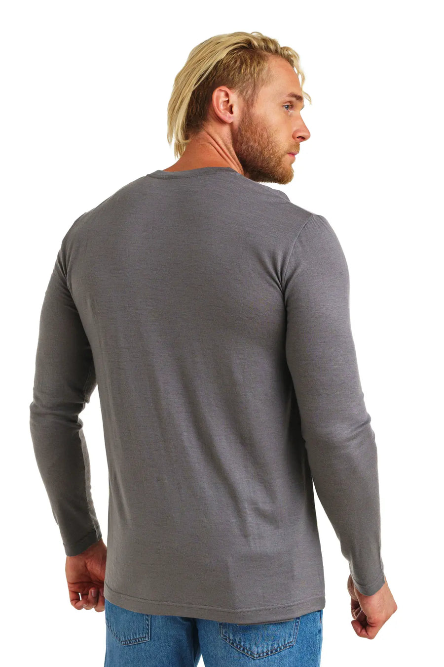 Men's Merino Long Sleeve 165 Perfect Grey + Socks