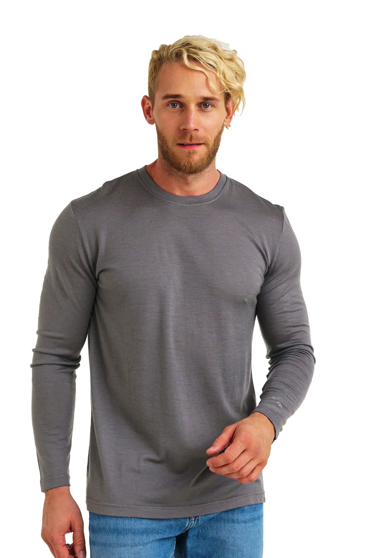 Men's Merino Long Sleeve 165 Perfect Grey + Socks