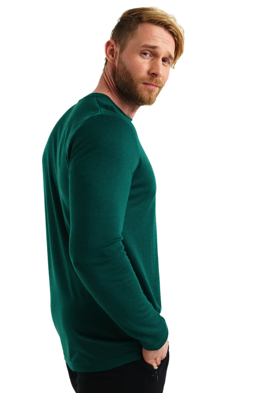 Men's Merino Long Sleeve 165 Forest Green