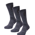 Merino Wool Hiking Socks - (Pack of 3) Charcoal