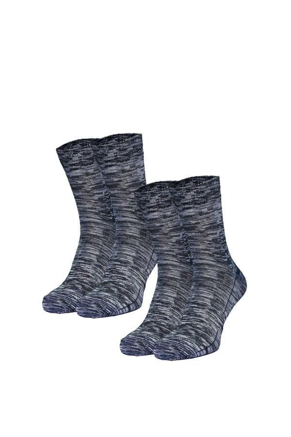 Merino Wool Running Socks - (Pack of 2) Space Blue