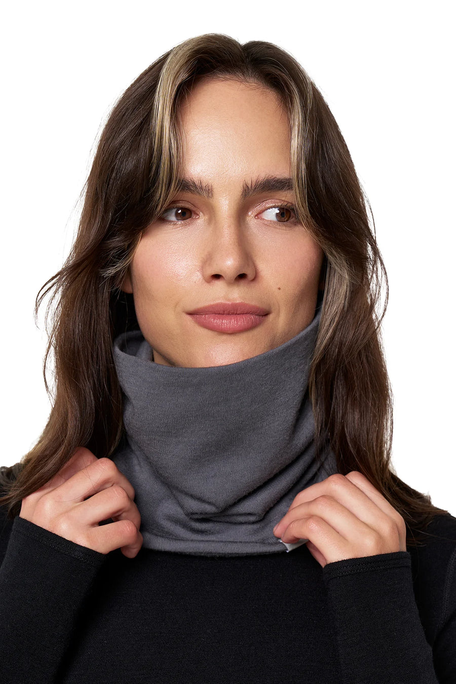 Merino Double-Layer Neck Gaiter Grey Shades