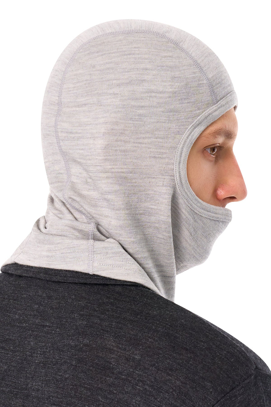 Merino Wool Balaclava Heather Grey