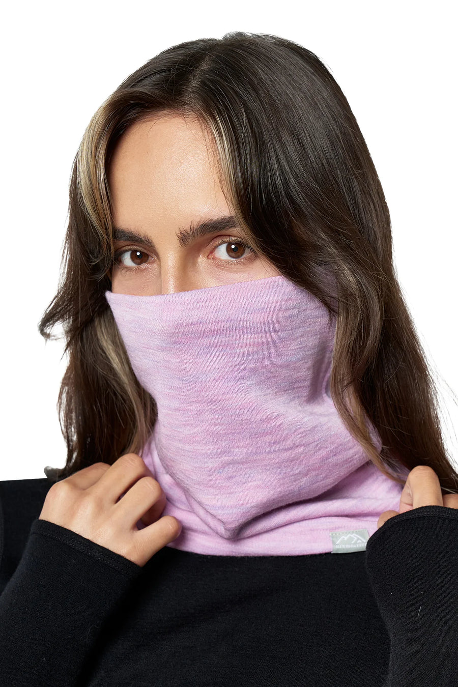 Merino Double-Layer Neck Gaiter Heather Lilac