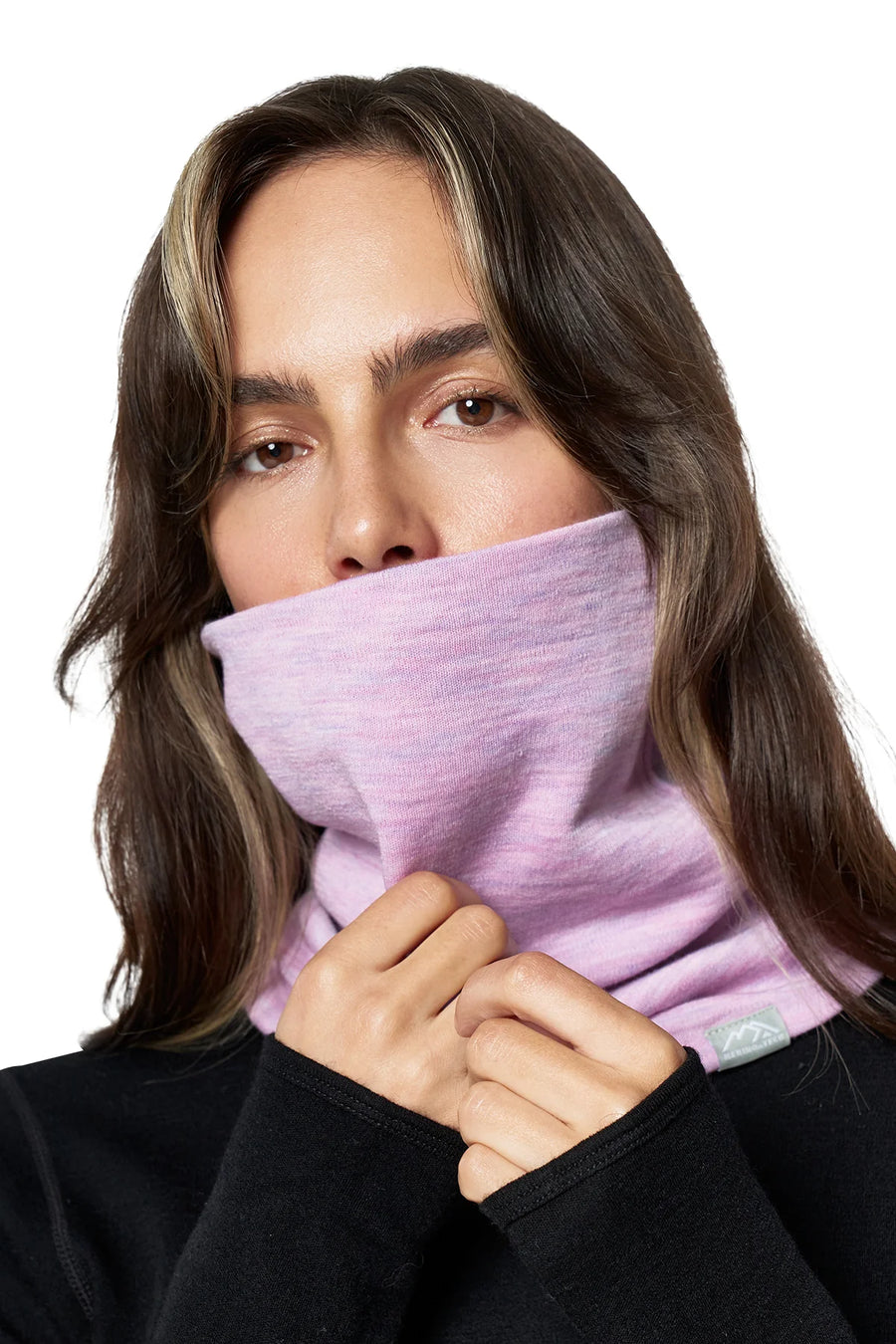 Merino Double-Layer Neck Gaiter Heather Lilac