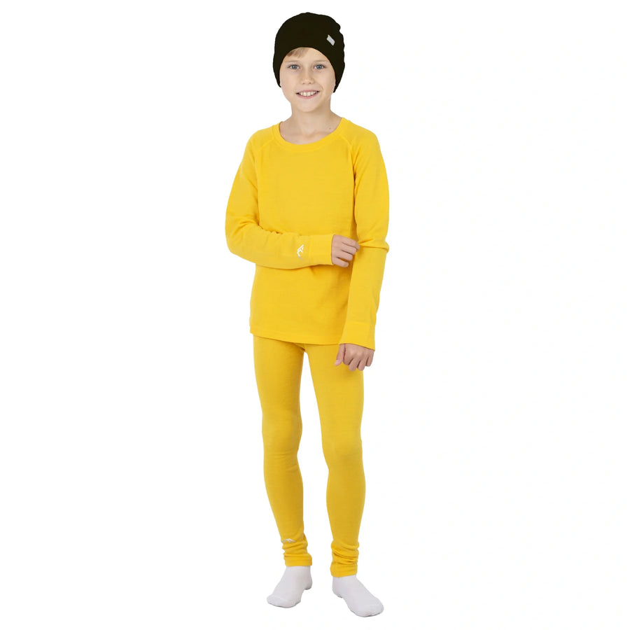 Kids' Merino Set Mango Tango + Black Beanie