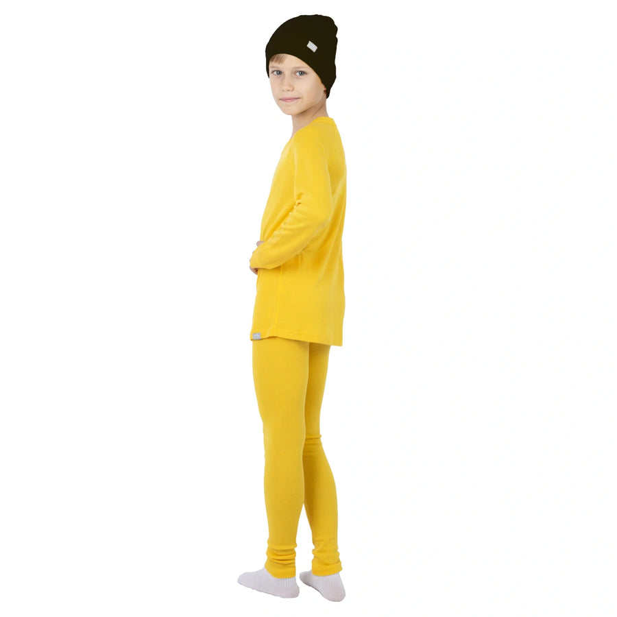Kids' Merino Set Mango Tango + Black Beanie