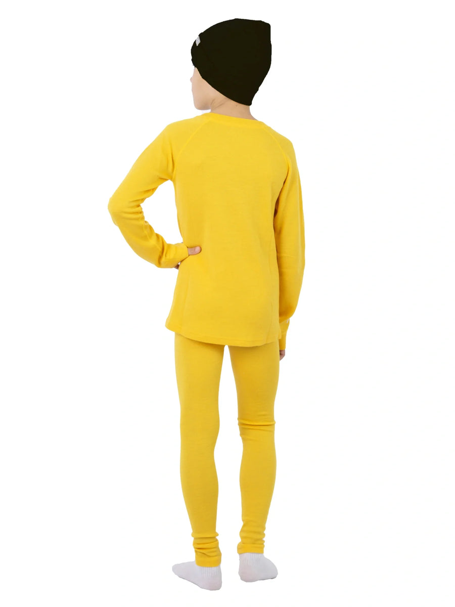 Kids' Merino Set Mango Tango + Black Beanie