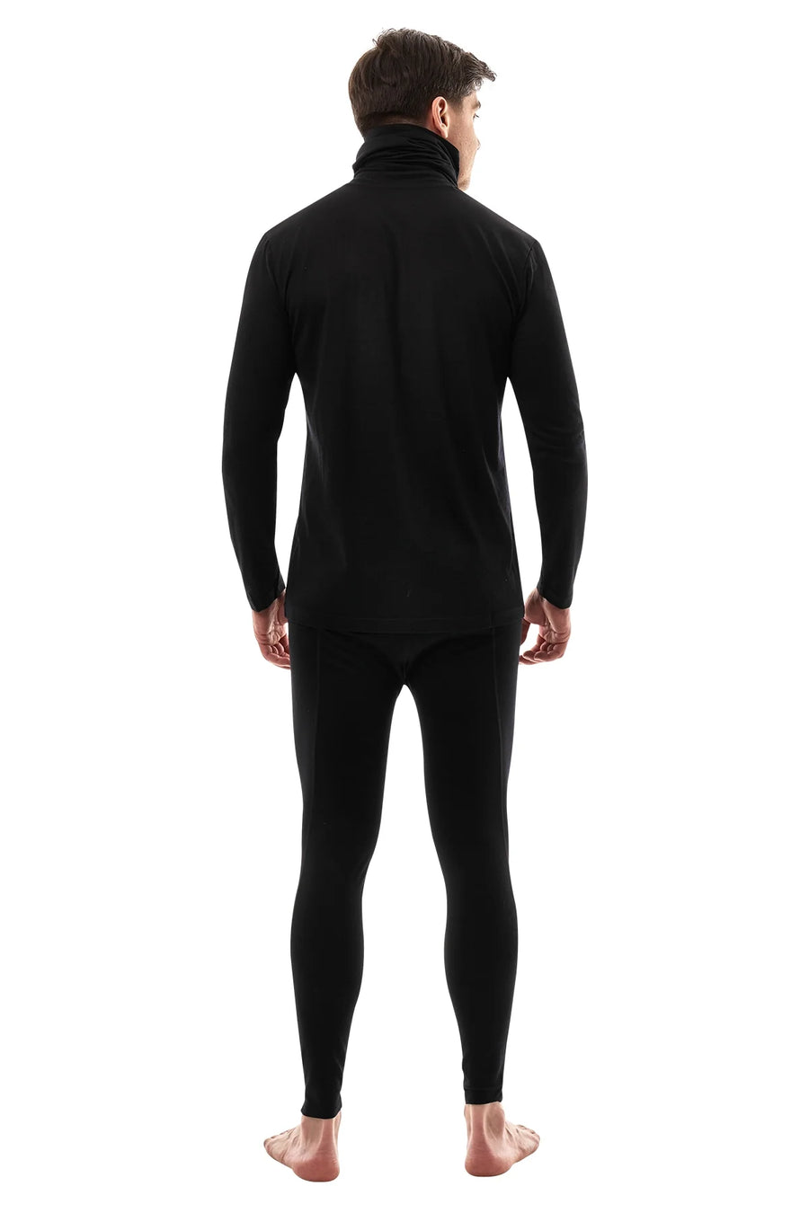 Men's Merino Black Set + Neck Gaiter