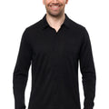 Men's Merino Button-Up Long Sleeve Black