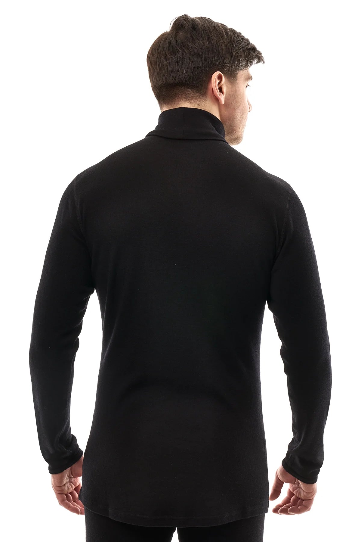Men's Merino Turtleneck Long Sleeve 260 Black | High Neck
