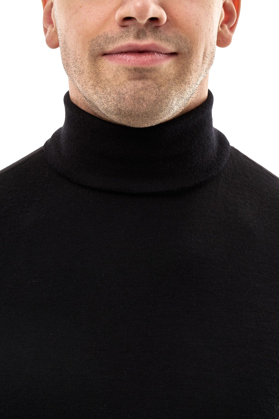 Men's Merino Turtleneck Long Sleeve 260 Black | High Neck