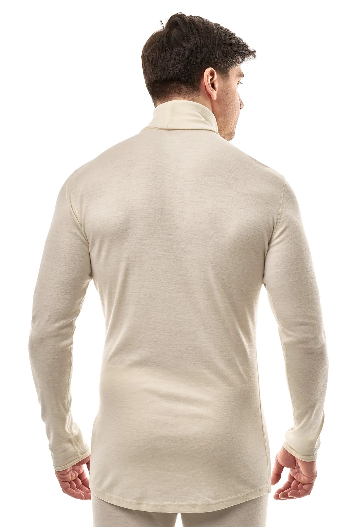 Men's Merino Turtleneck Long Sleeve 260 Natural White | High Neck