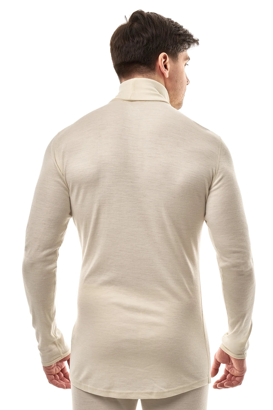 Men's Merino Turtleneck Long Sleeve 260 Natural White | High Neck