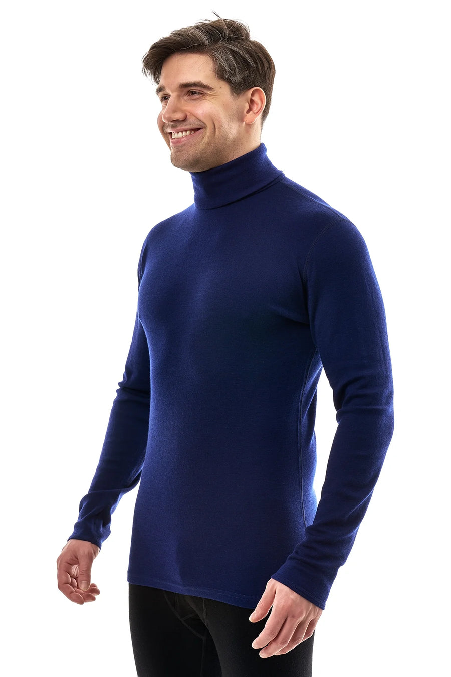 Men's Merino Turtleneck Long Sleeve 260 Navy | High Neck
