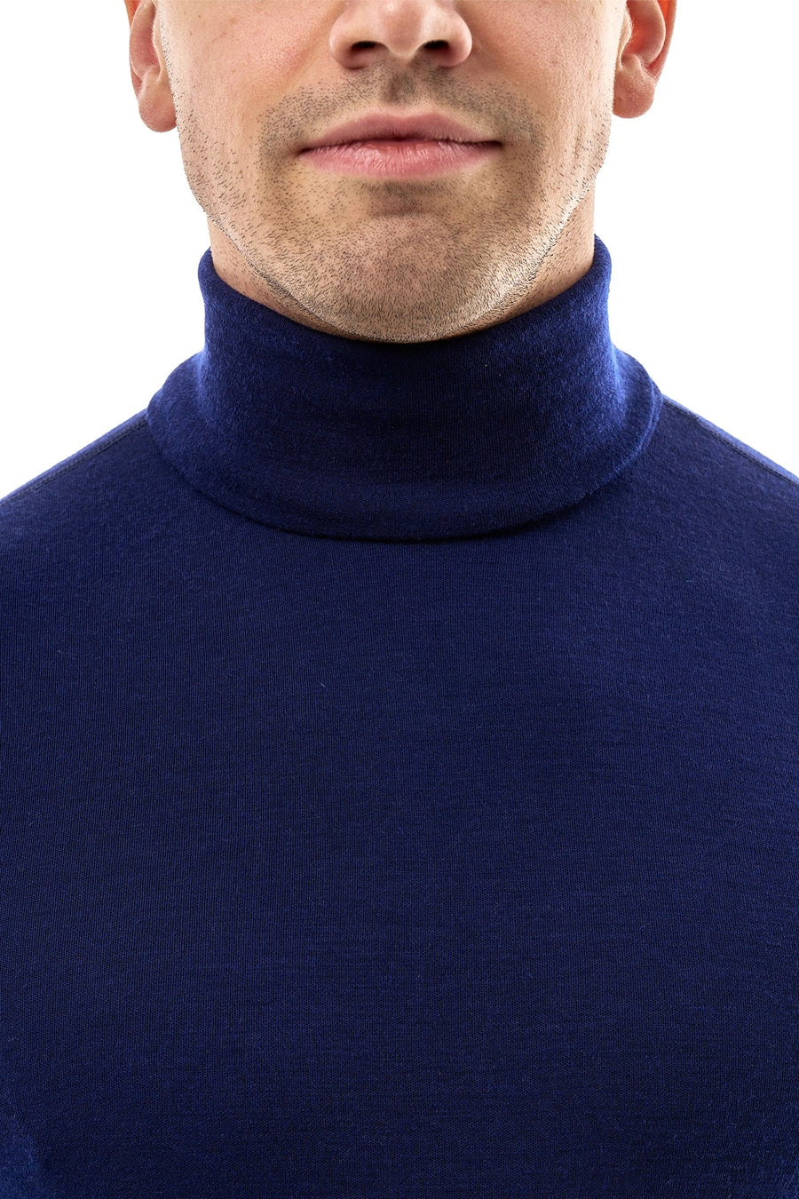 Men's Merino Turtleneck Long Sleeve 260 Navy | High Neck