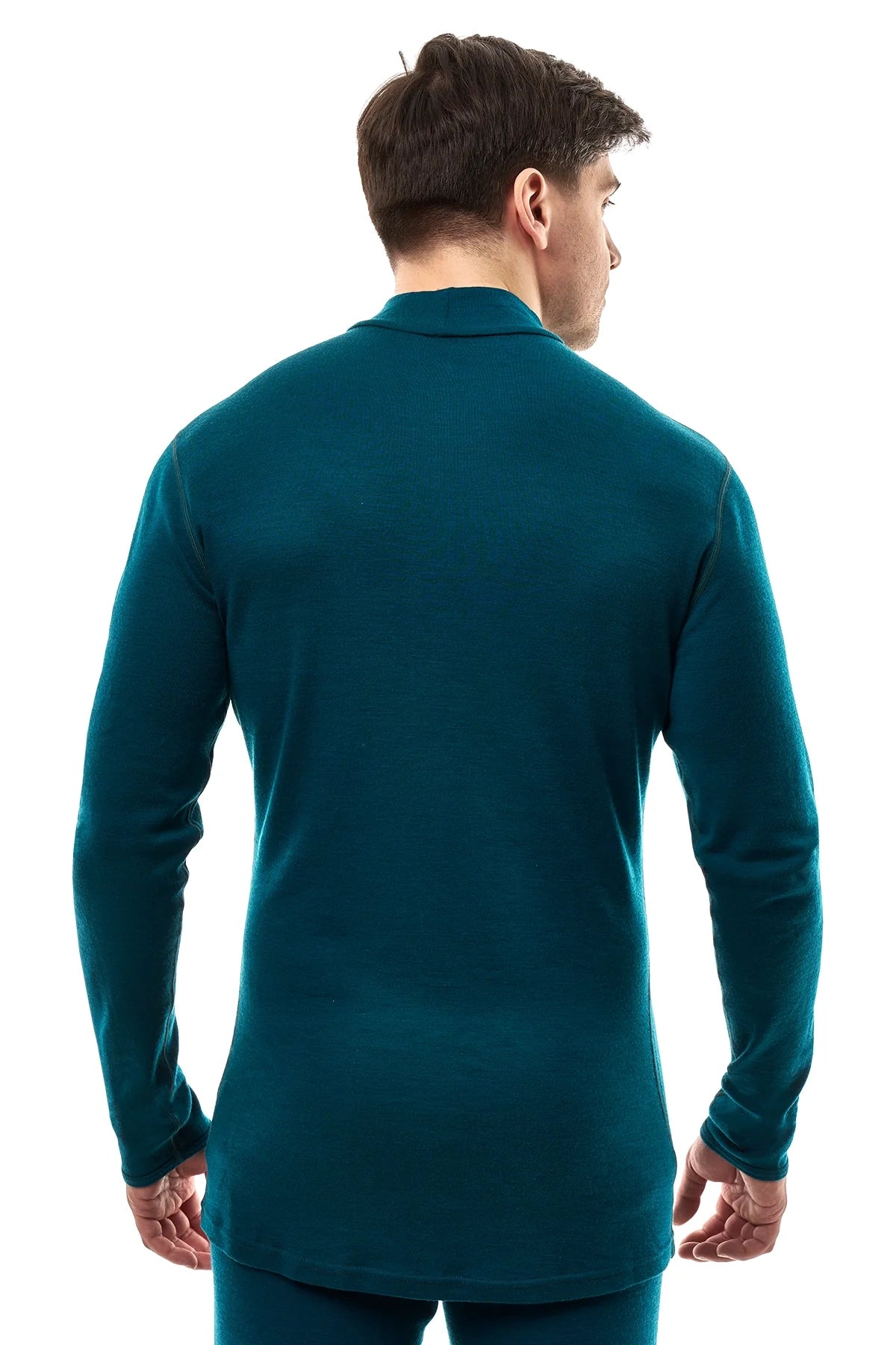 Men's Merino Turtleneck Long Sleeve 260 Deep Teal | Low Neck
