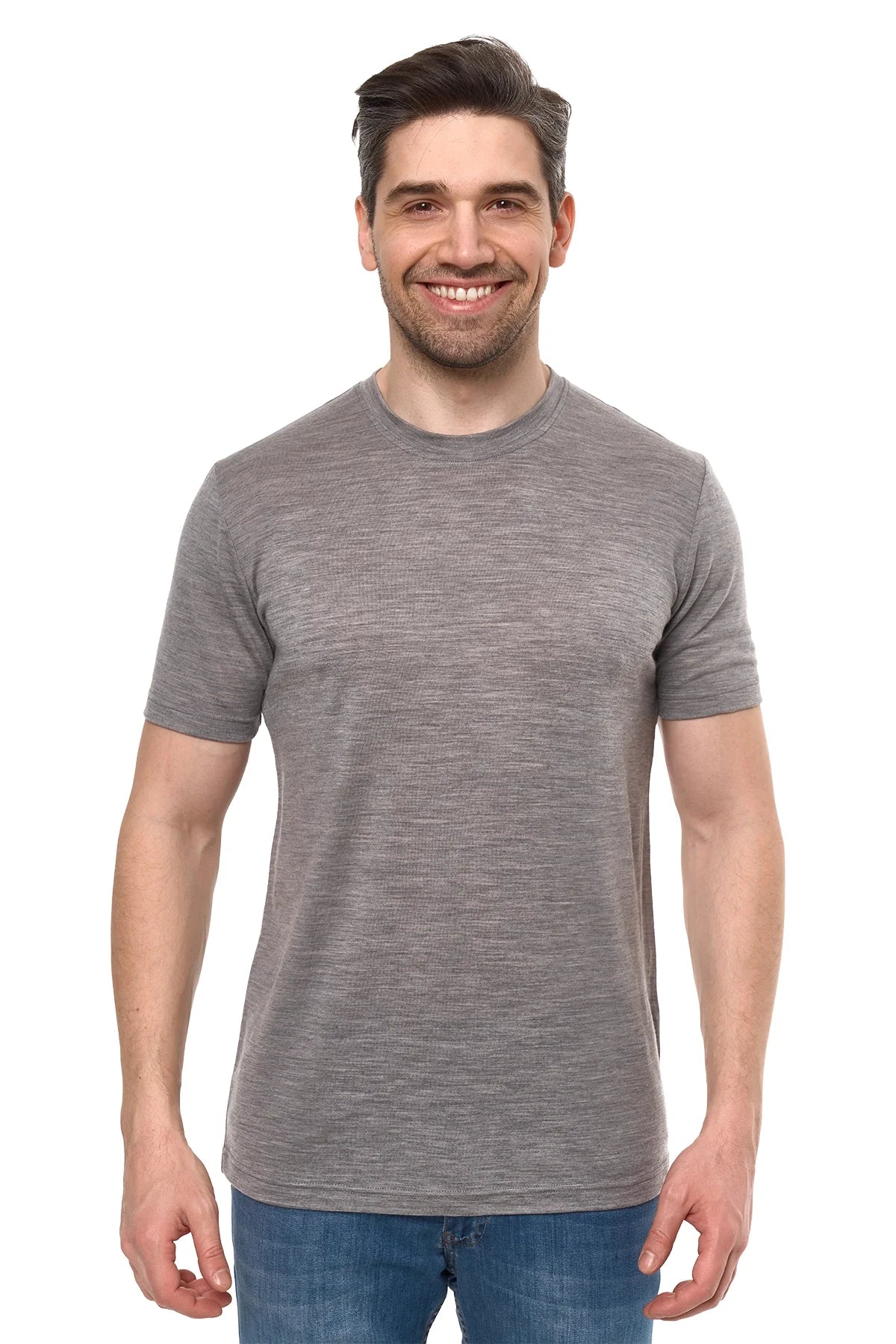Men's Merino Sport T-shirt Grey Melange