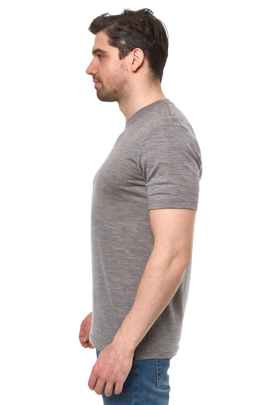 Men's Merino Sport T-shirt Grey Melange