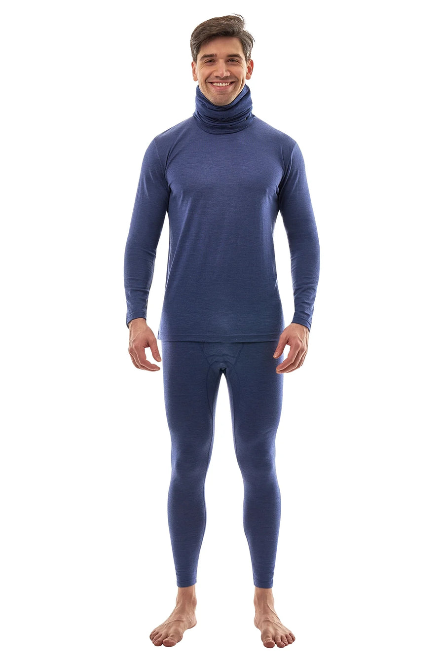 Men's Merino Windsor Blue Set + Neck Gaiter