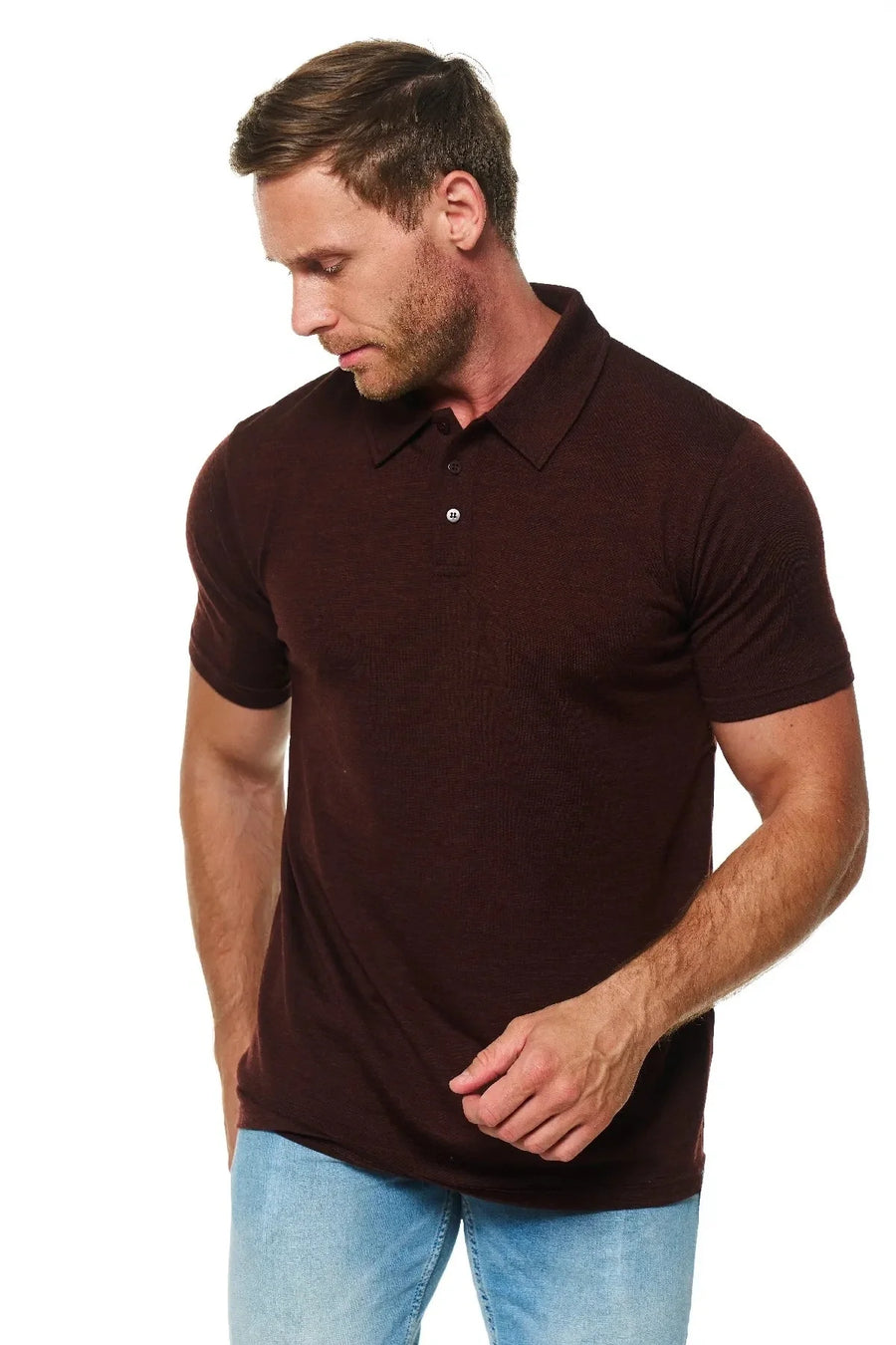 Men's Merino Polo 180 Bordo