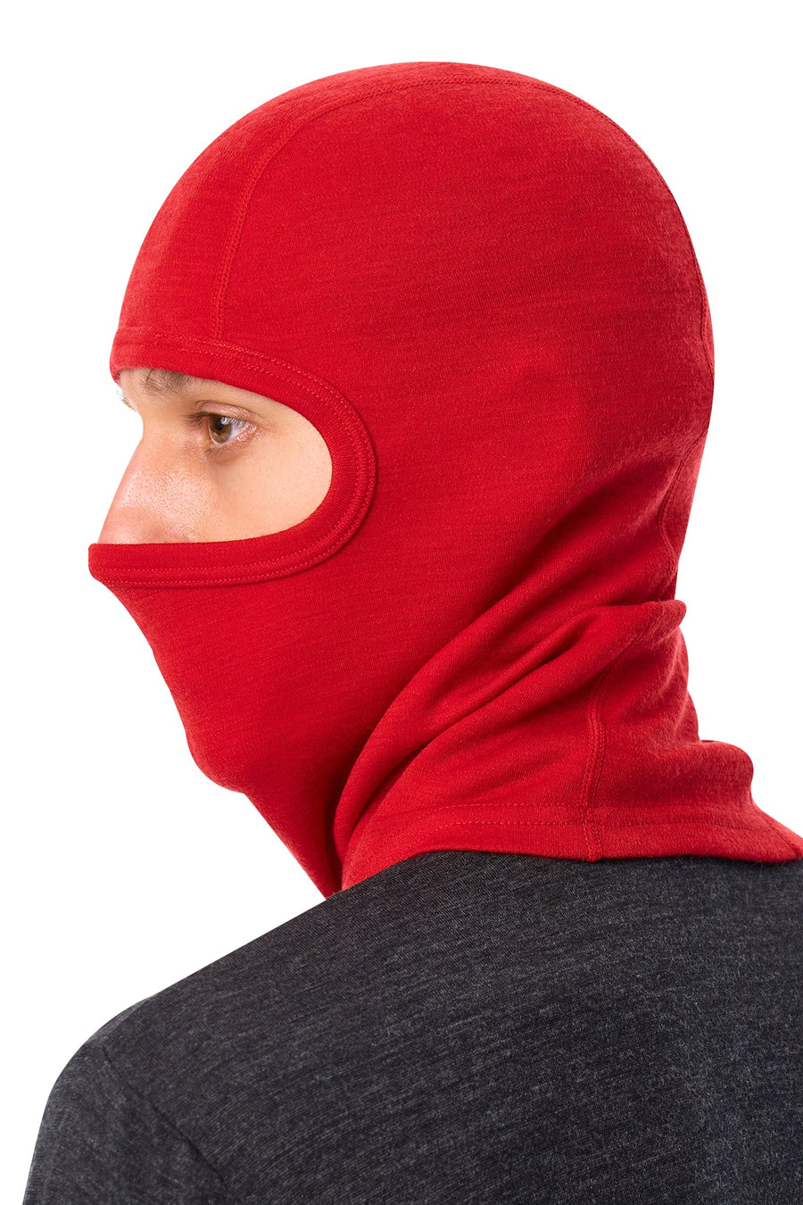 Merino Wool Balaclava Red