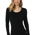 Women's Merino Long Sleeve 190 Black | Scoop Neck