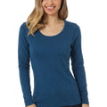 Women's Merino Long Sleeve 190 Denim | Scoop Neck
