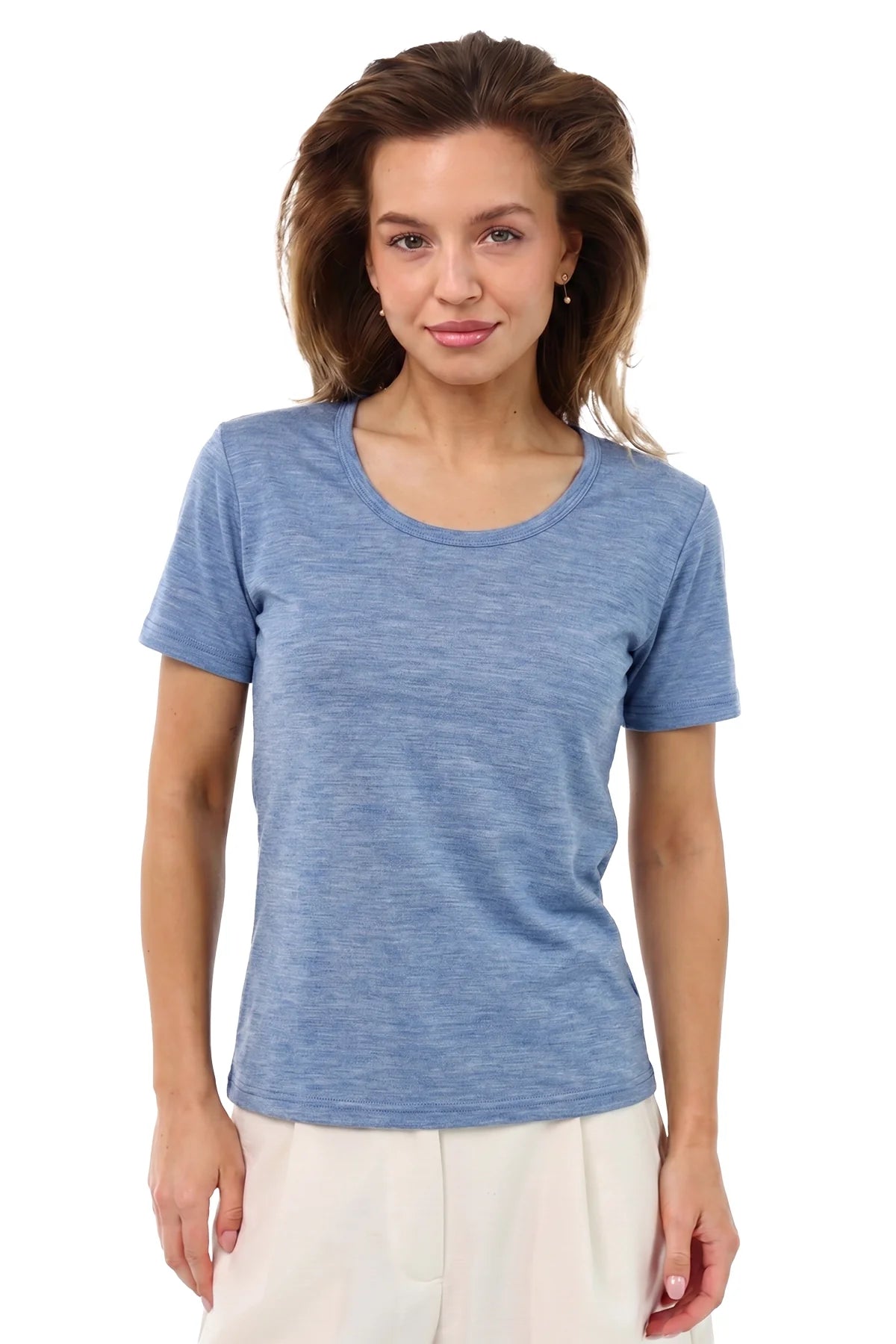 Women's Merino T-shirt 180 Dark Blue | Scoop Neck