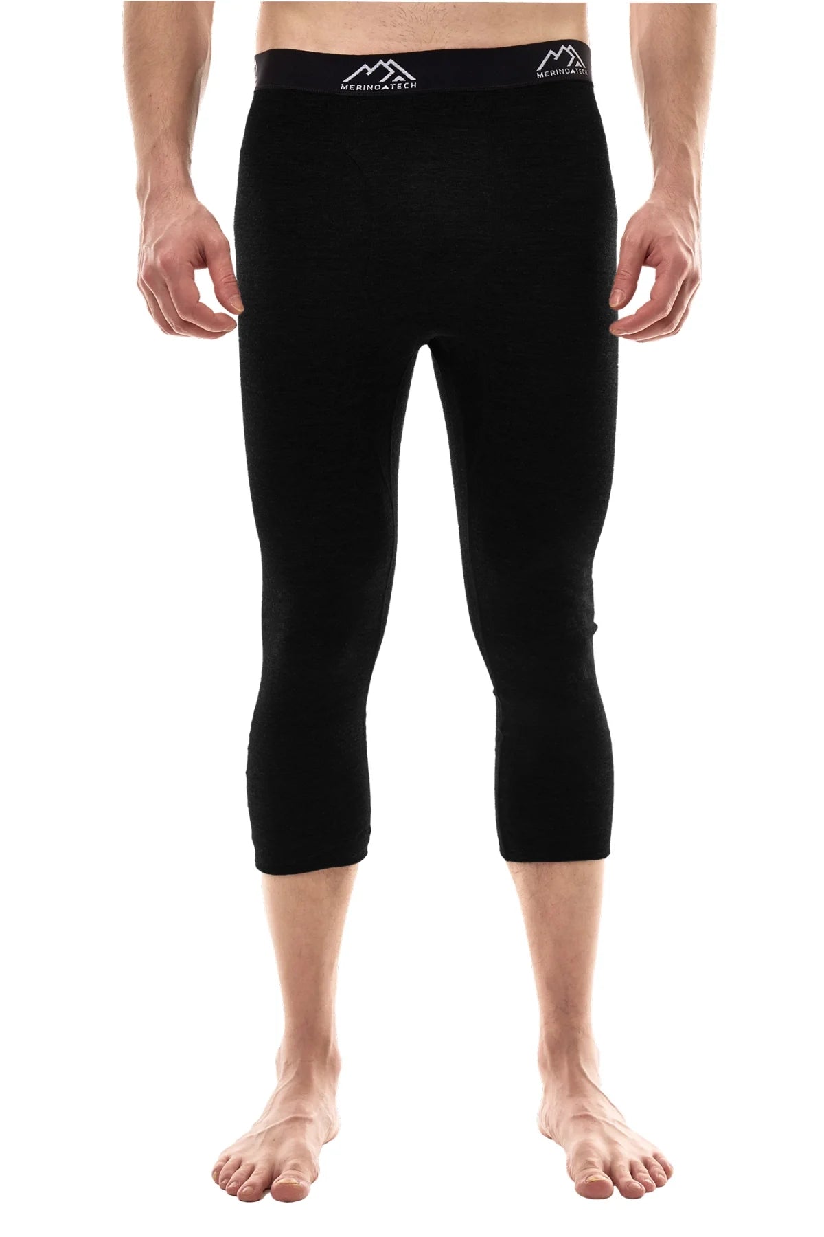 Men's Merino 3/4 Pants 200 Black