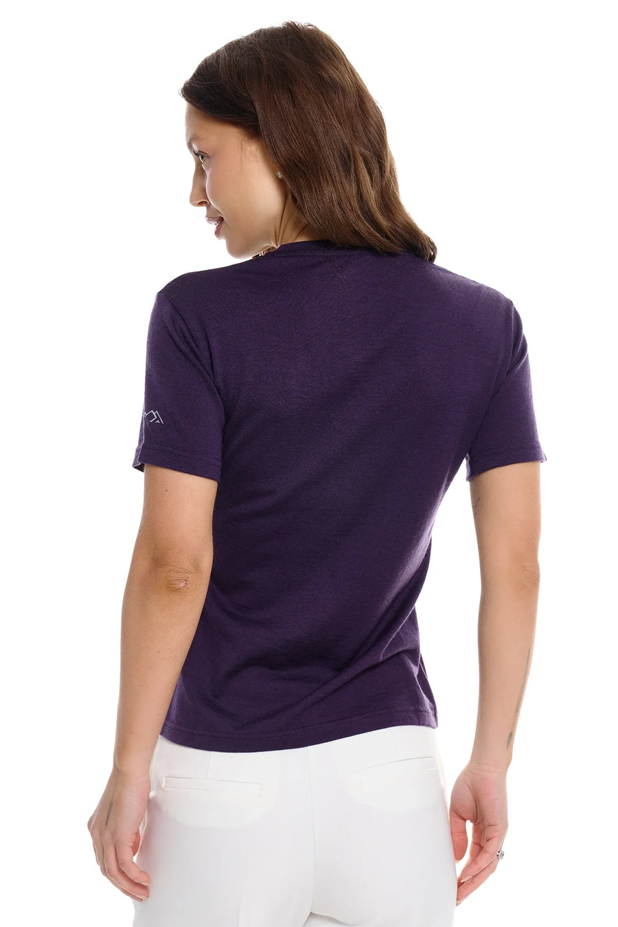 Women's Merino T-shirt 180 Dark Purple | V-Neck (+socks)