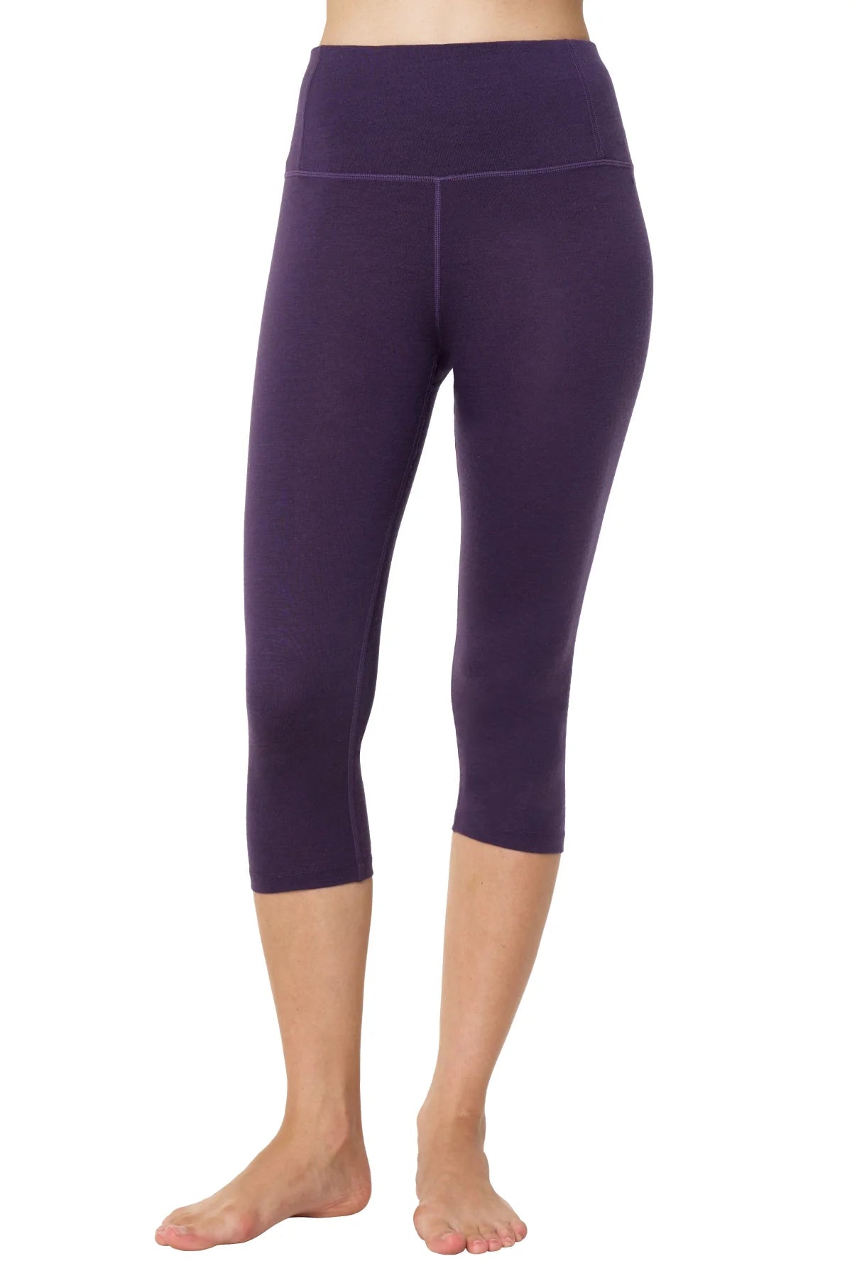 Women's Merino 3/4 Pants 200 Dark Purple