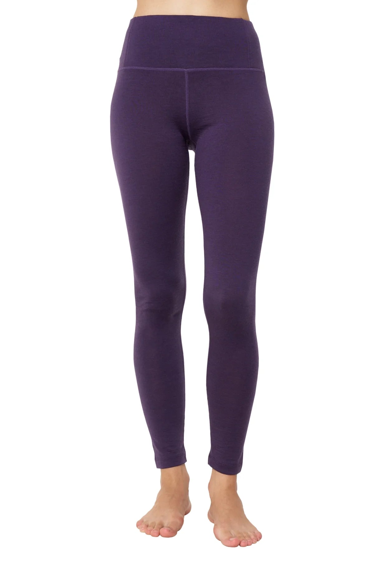 Women's Merino Pants 200 Dark Purple
