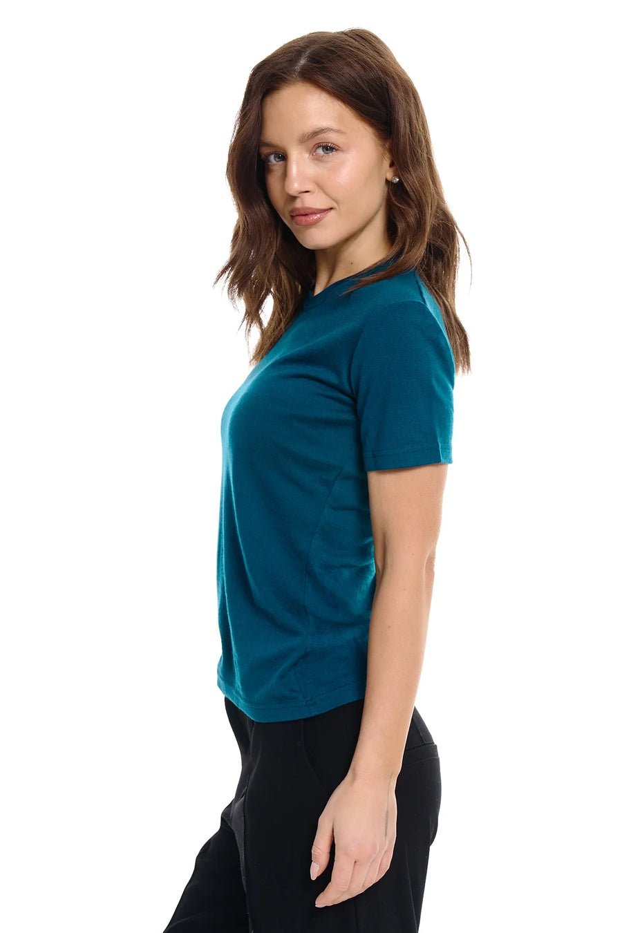 Women's Merino T-shirt 180 Dark Teal | Crewneck