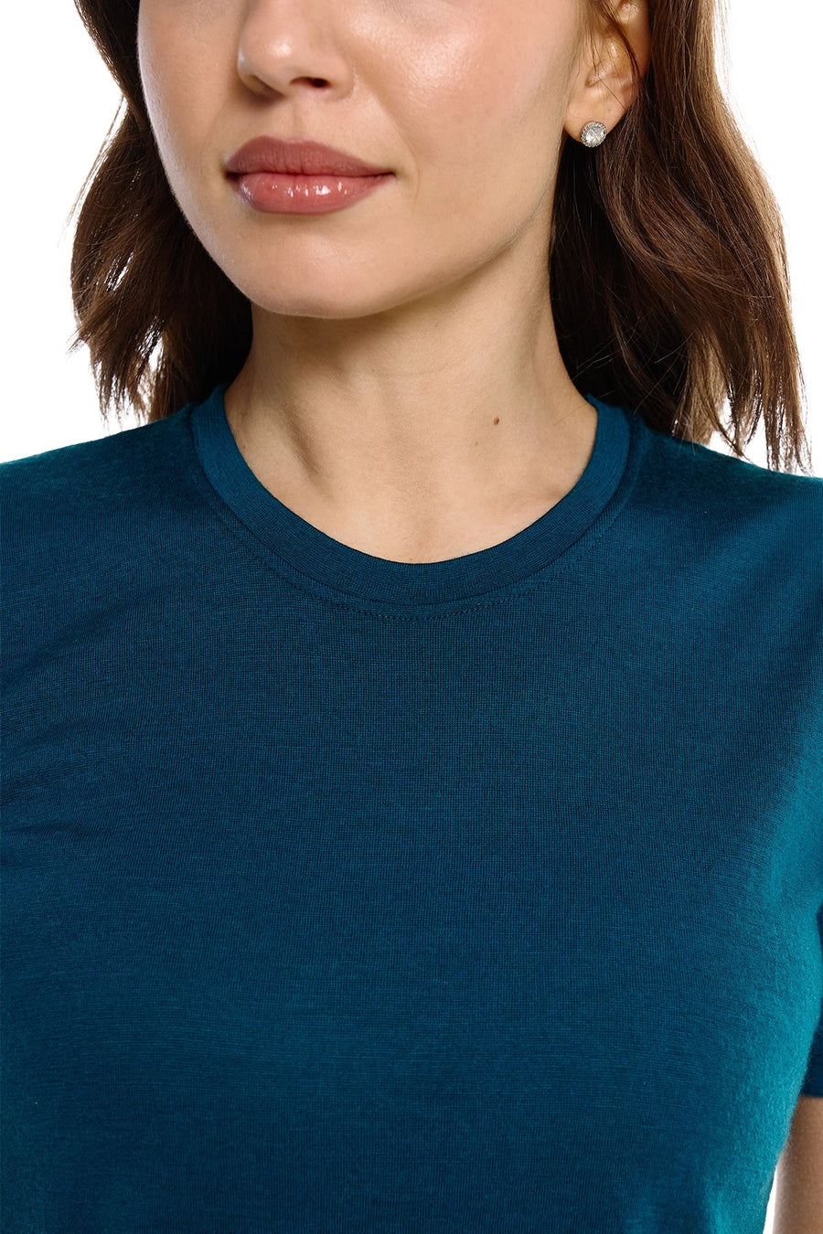 Women's Merino T-shirt 180 Dark Teal | Crewneck