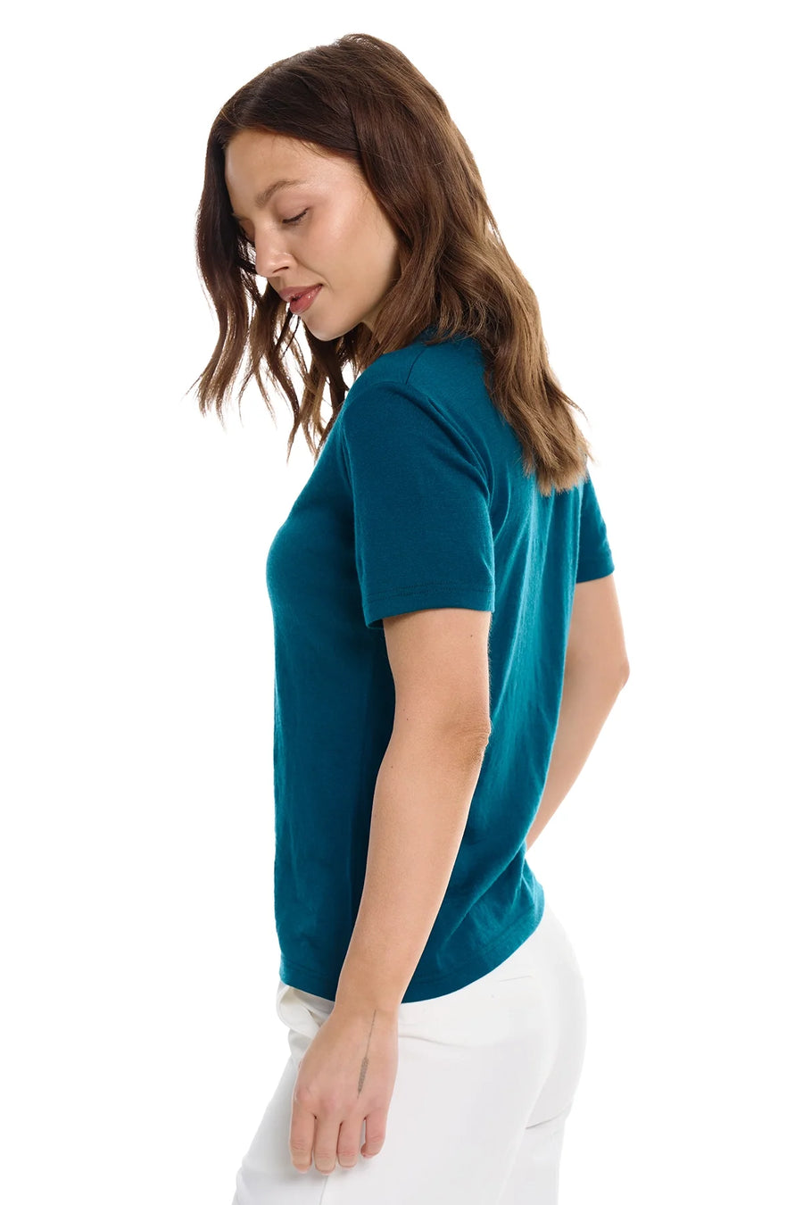 Women's Merino T-shirt 180 Dark Teal | V-neck