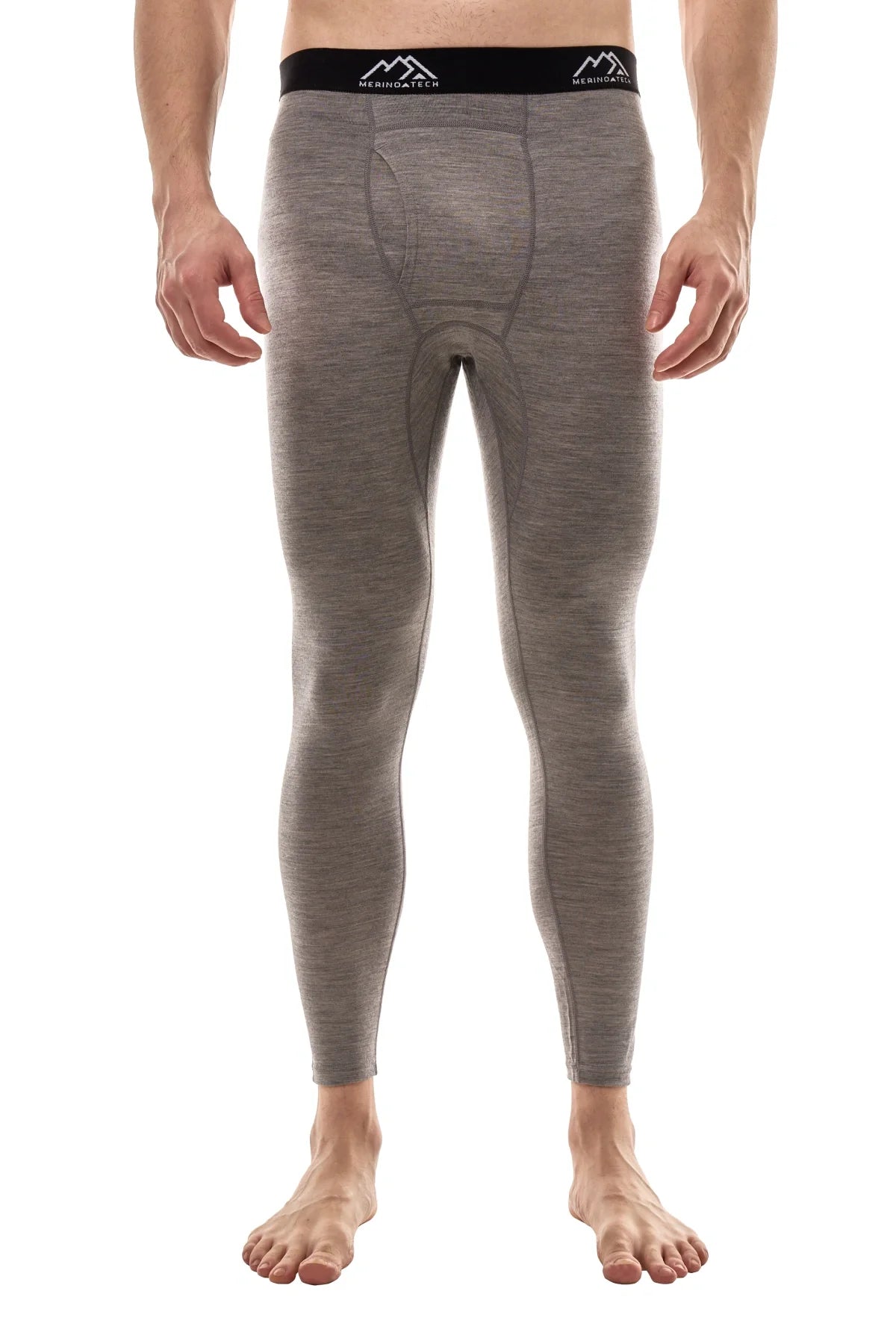 Men's Merino Pants 200 Grey Melange