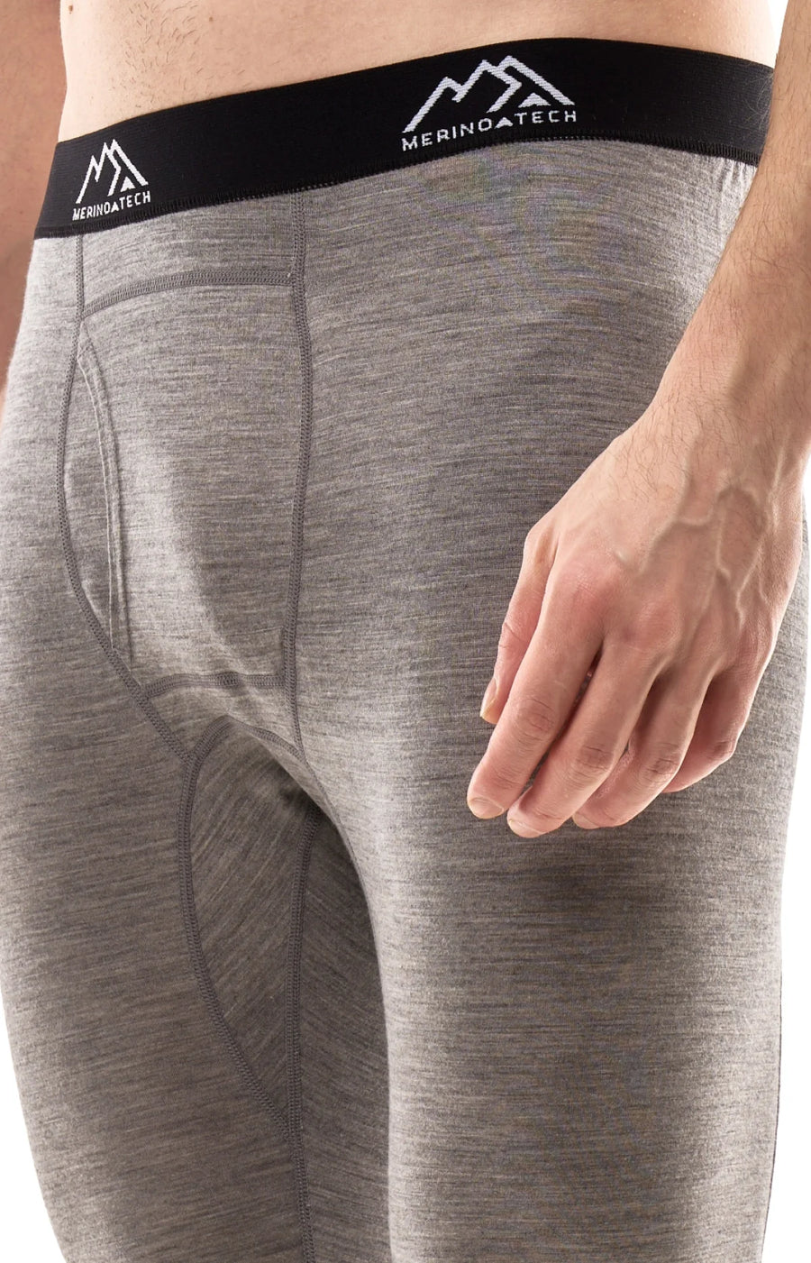 Men's Merino Pants 200 Grey Melange