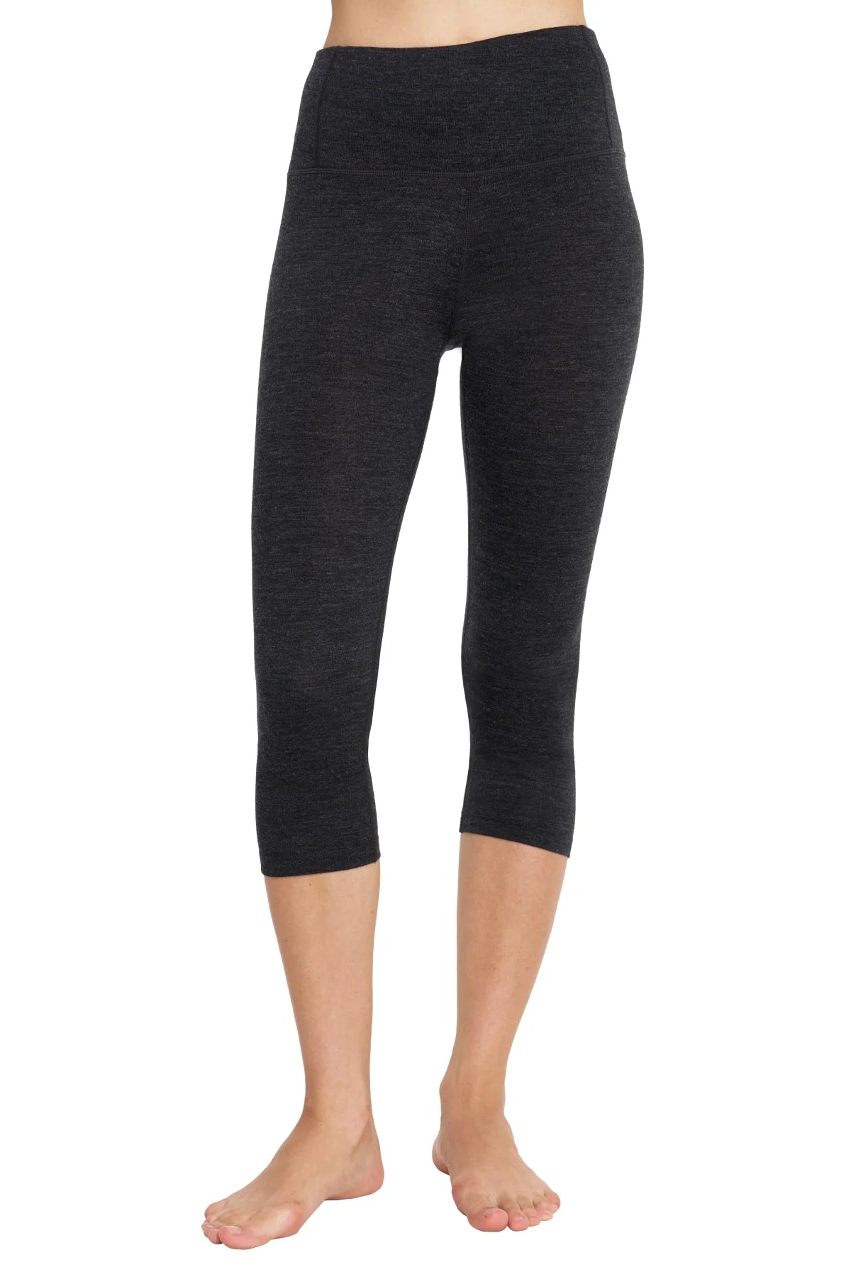 Women's Merino 3/4 Pants 200 Heathered Black