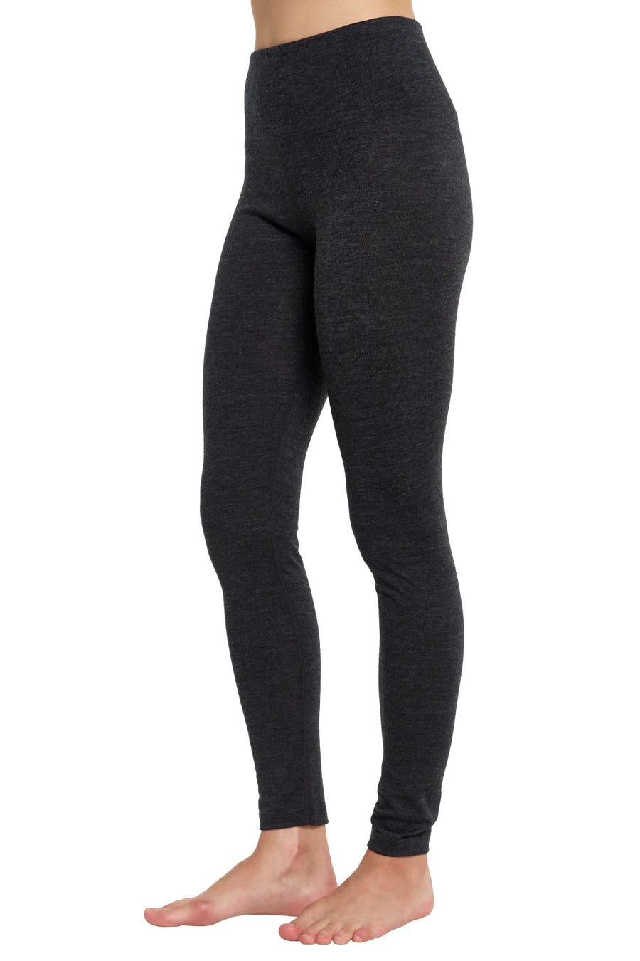 Women's Merino Pants 200 Heathered Black