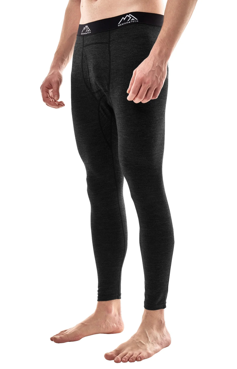 Men's Merino Pants 200 Heathered Black
