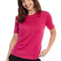 Women's Merino T-shirt 180 Magenta | Crewneck (+socks)