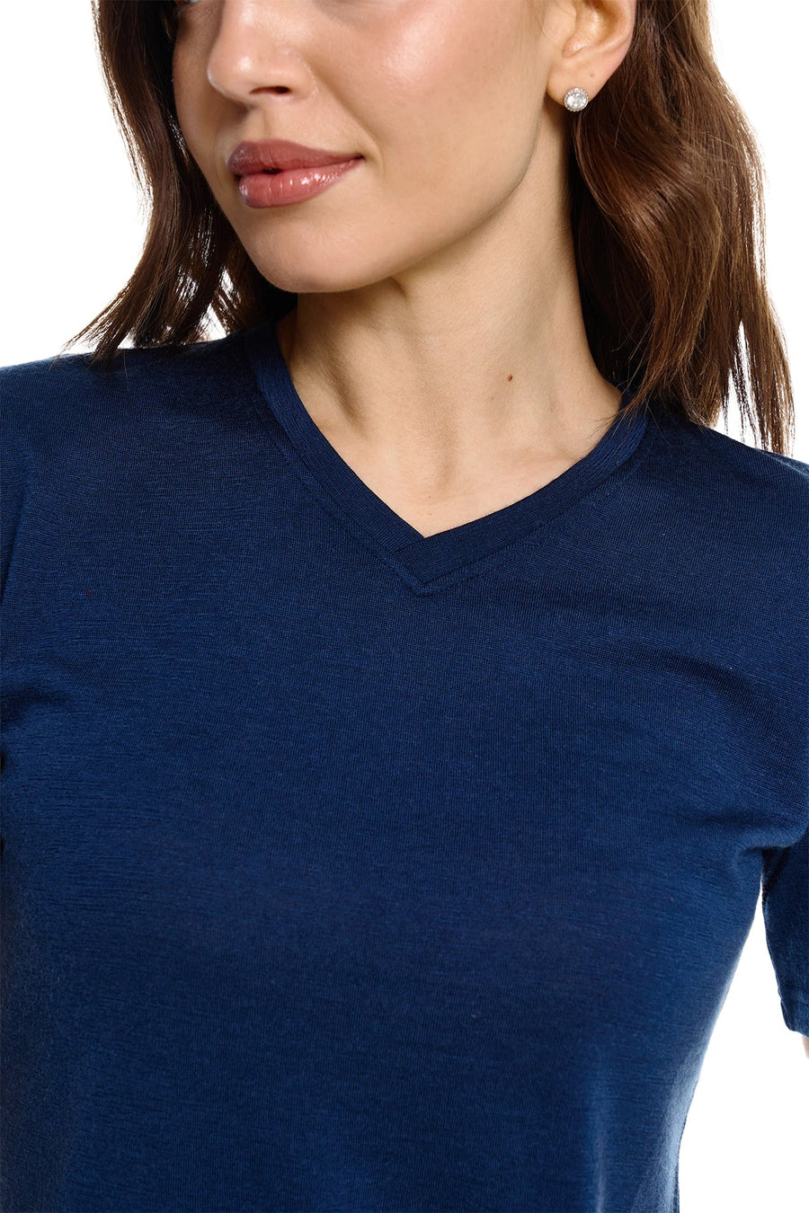 Women's Merino T-shirt 180 Navy | V-Neck (+socks)