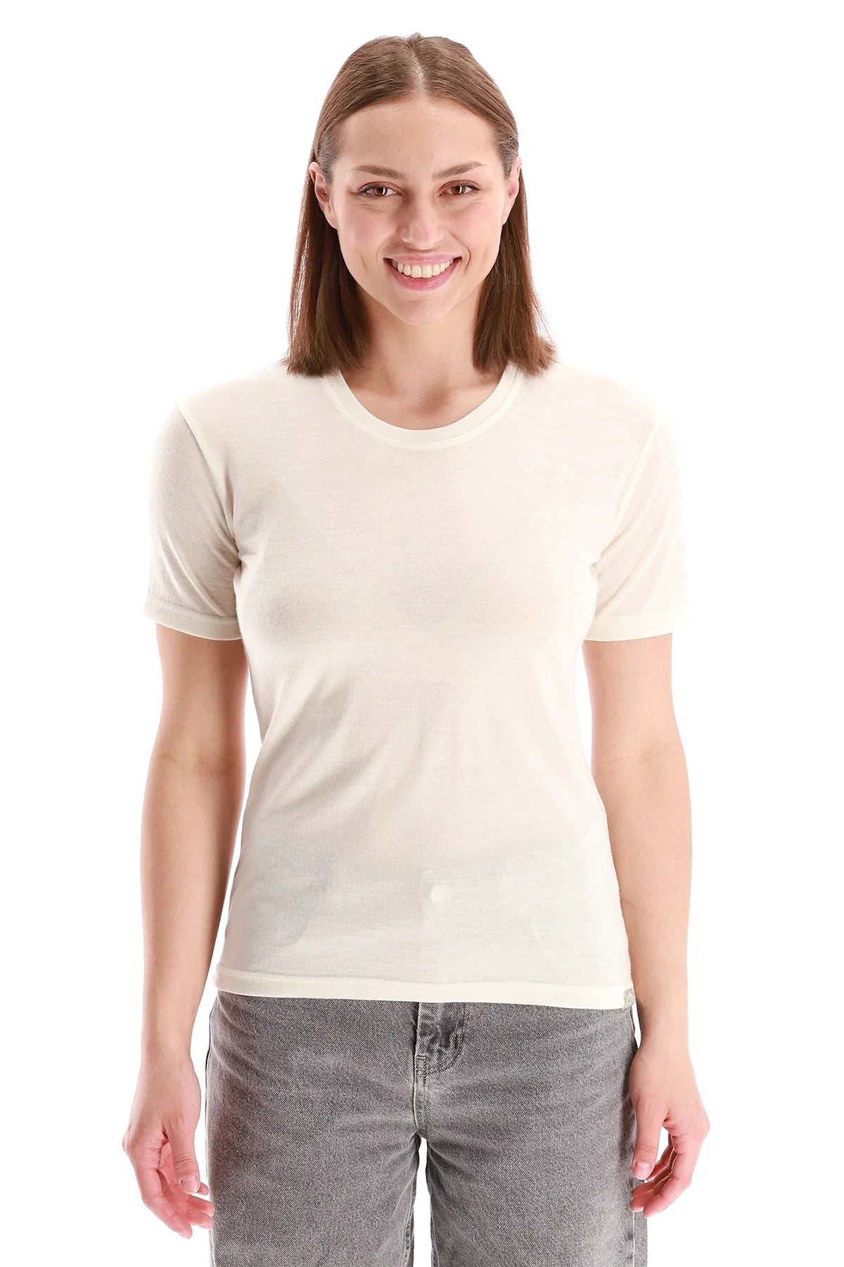Women's Merino T-shirt 180 Creamy White | Crewneck (+socks)