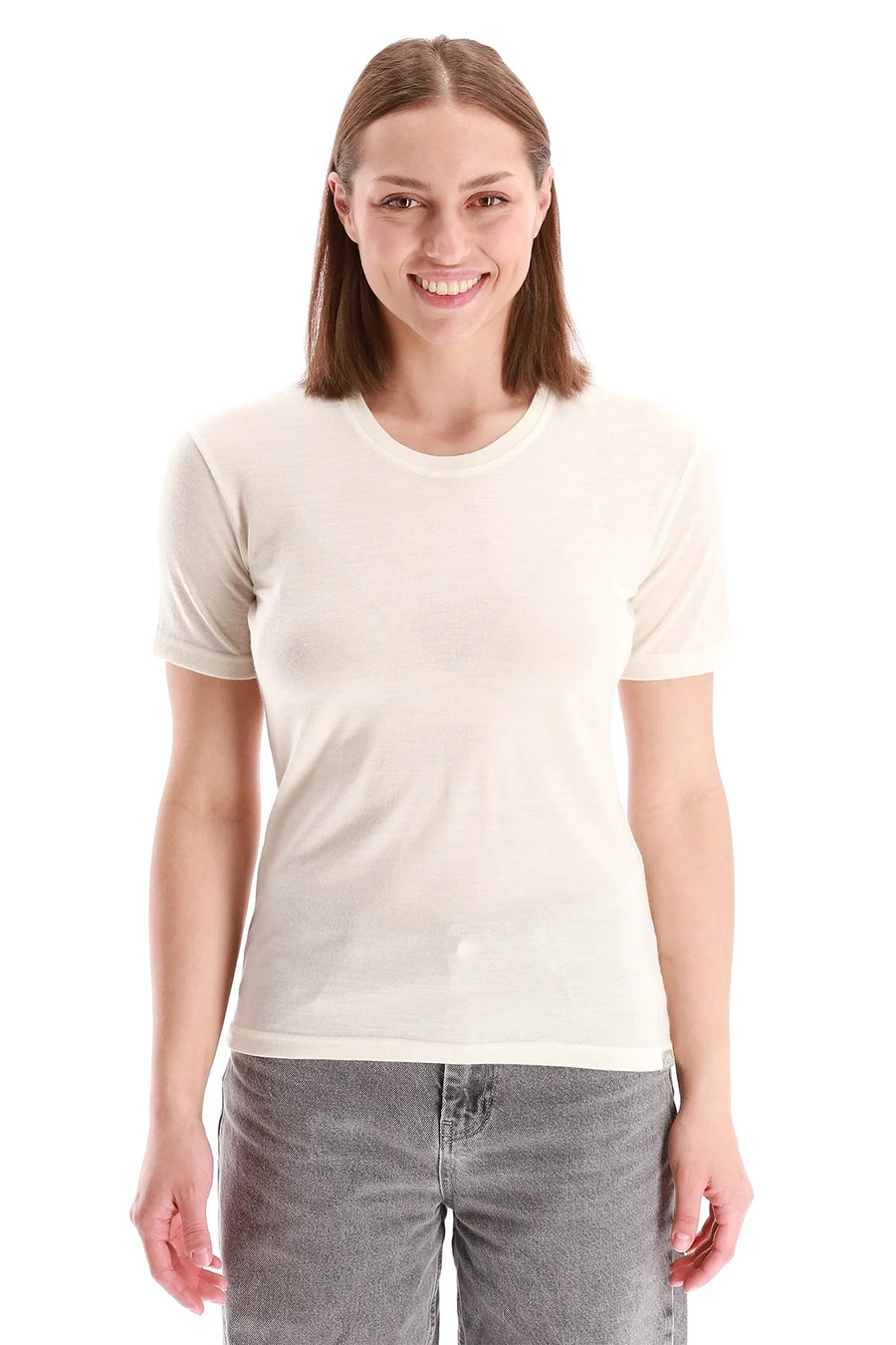 Women's Merino T-shirt 180 Creamy White | Crewneck (+socks)