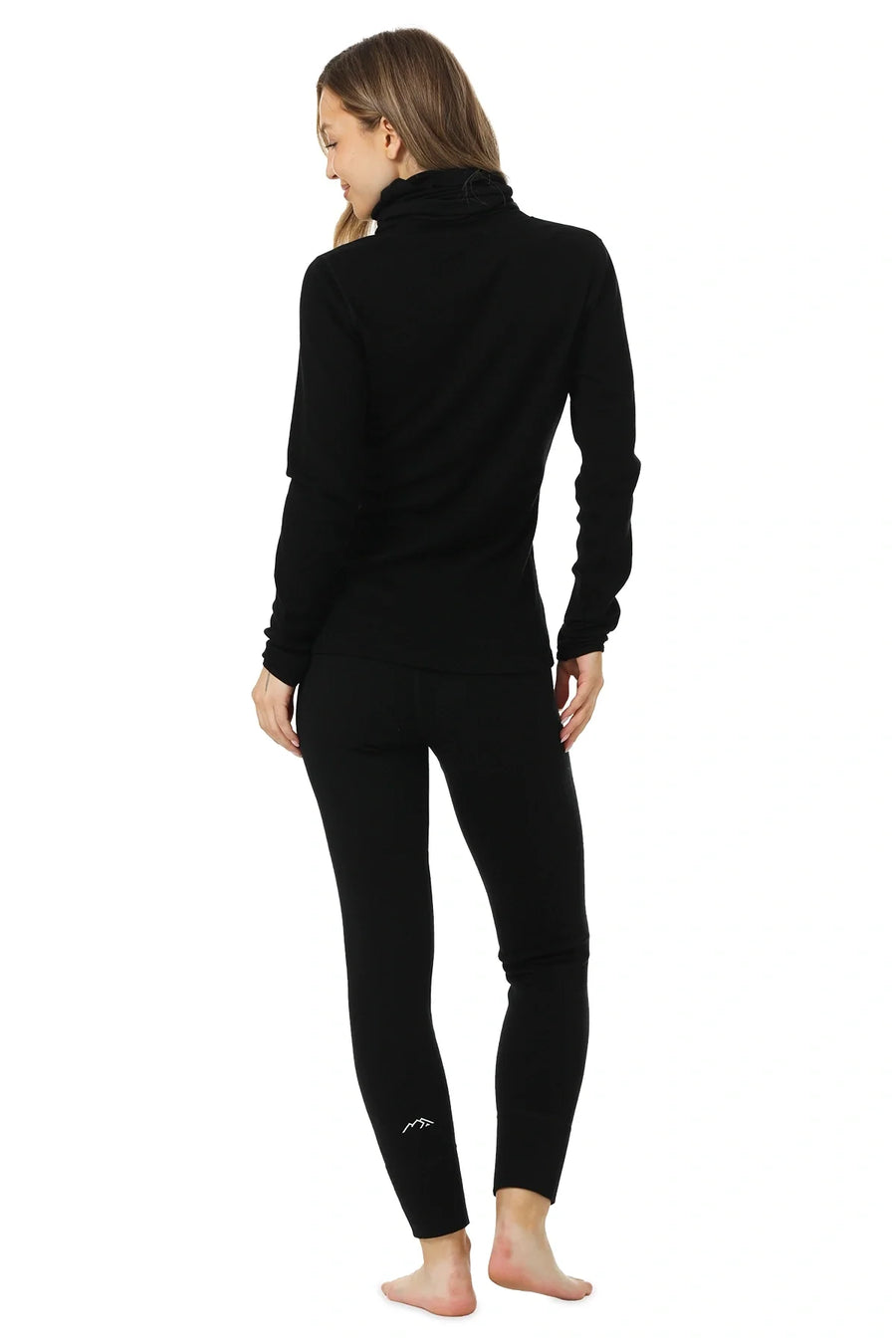Women's Merino Black Set + Neck Gaiter
